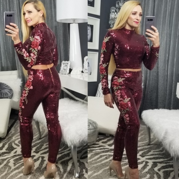 SEQUIN Pant and Top SET - Picture 3 of 3